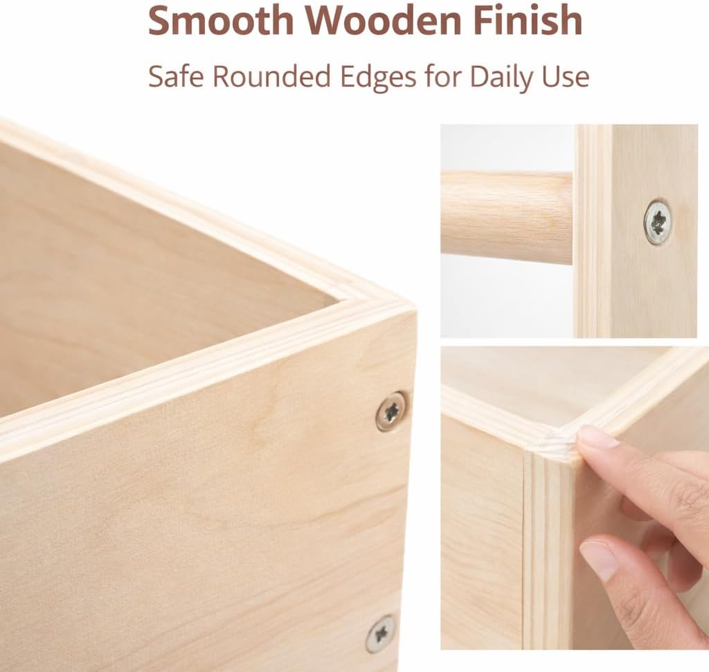 Wooden Baby Shower Crate – Personalized Baby Gift Basket for Newborn Boy & Girl, Baby Closet Organizer with Handle, Keepsake Storage Box for New Mom & Parents