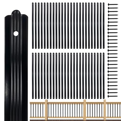 Balustres de terrasse Keyzone en aluminium | Lot de 50 broches droites de 81,3 cm