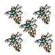 VOSAREA Strass Patches Bienen Form Sticker DIY Kleidung Aufnäher Patches Aufkleber 5 Stück