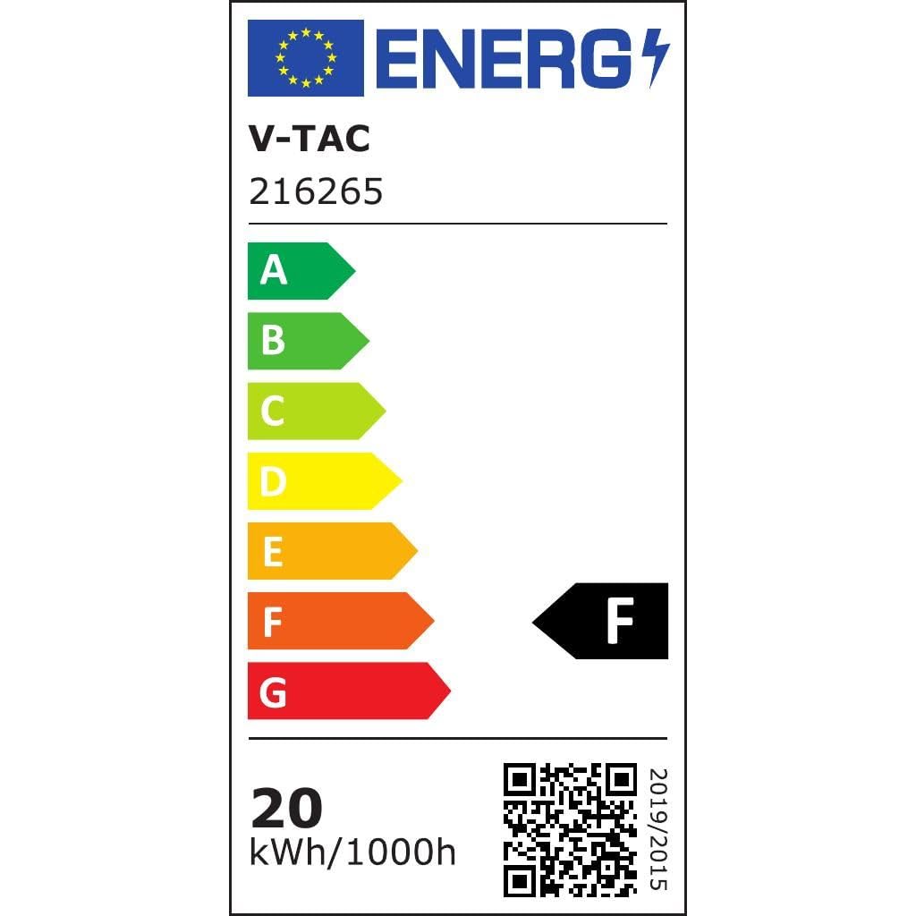 V-TAC LED-Röhre VT-1577, T8, G13, EEK: F, 20 W, 2100 lm, 3000 K, 1500 mm