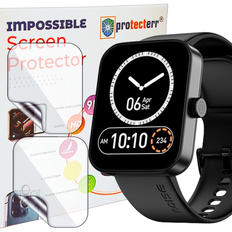 Image of Screen Protector Guard For Noise Colorfit Caliber 2 Buzz (1.85 inch inch) Smartwatch (2 pack) - (NOT A TEMPERED GLASS)