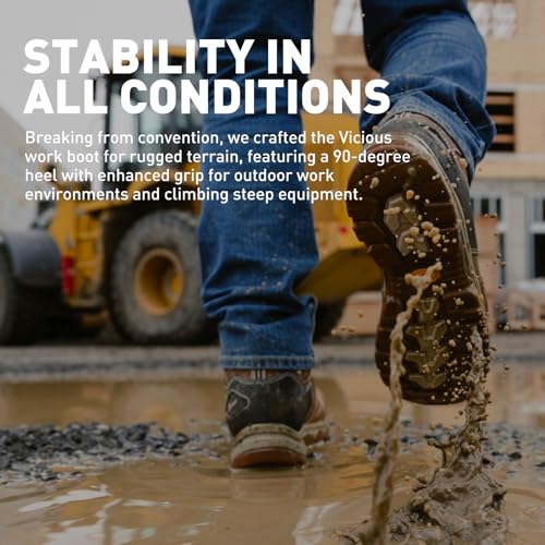 Danner Vicious 4.5” Waterproof Work Boots for Men - Full-Grain Leather with Breathable Gore-Tex Lining, Speed Lace System, and Non Slip Heeled Outsole3