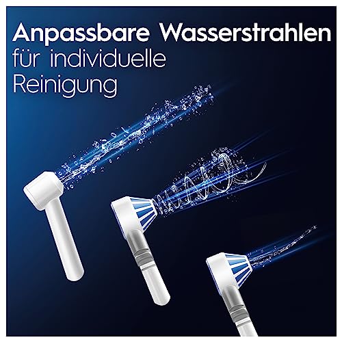 Oral-B Oral Health Center Munddusche mit Oxyjet-Technologie für Zahnreinigung, 2 Ersatzdüsen & PRO Series 1 Elektrische Zahnbürste/Electric Toothbrush, 2 Aufsteckbürsten, 3 Modi für Zahnpflege, weiß – Bild 5