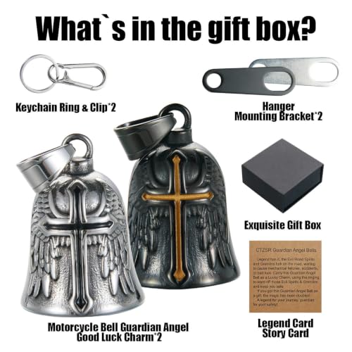Image of Motorcycle Bell Guardian Angel Gremlin Lucky Charm Gift For Riders