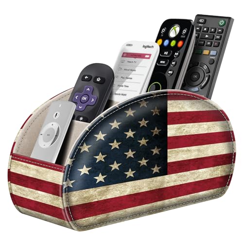 Image of FINTIE Remote Control Holder with 11 Compartments Vegan Leather