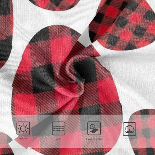 Girls Underwear Toddler 2t Cotton Panties for Girl Aesthetic Briefs Underpants Red Black Buffalo Plaid White3