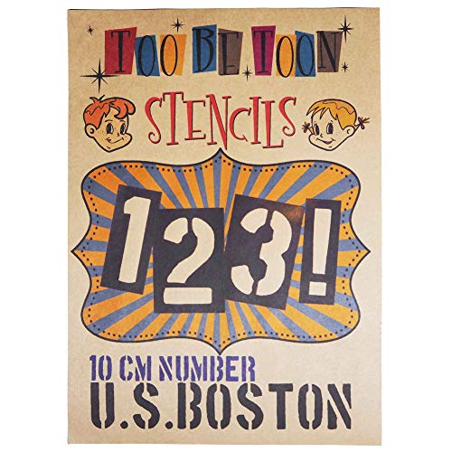 ステンシルシート 数字・記号 U.S.BOSTON 特大サイズ(10cm)