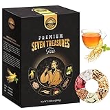 Premium Ginseng Kidney Liver Tea - 7 Treasures Traditional Tea for Men’s & Women’s Daily – 20 Bags/Box (20, Gingseng)