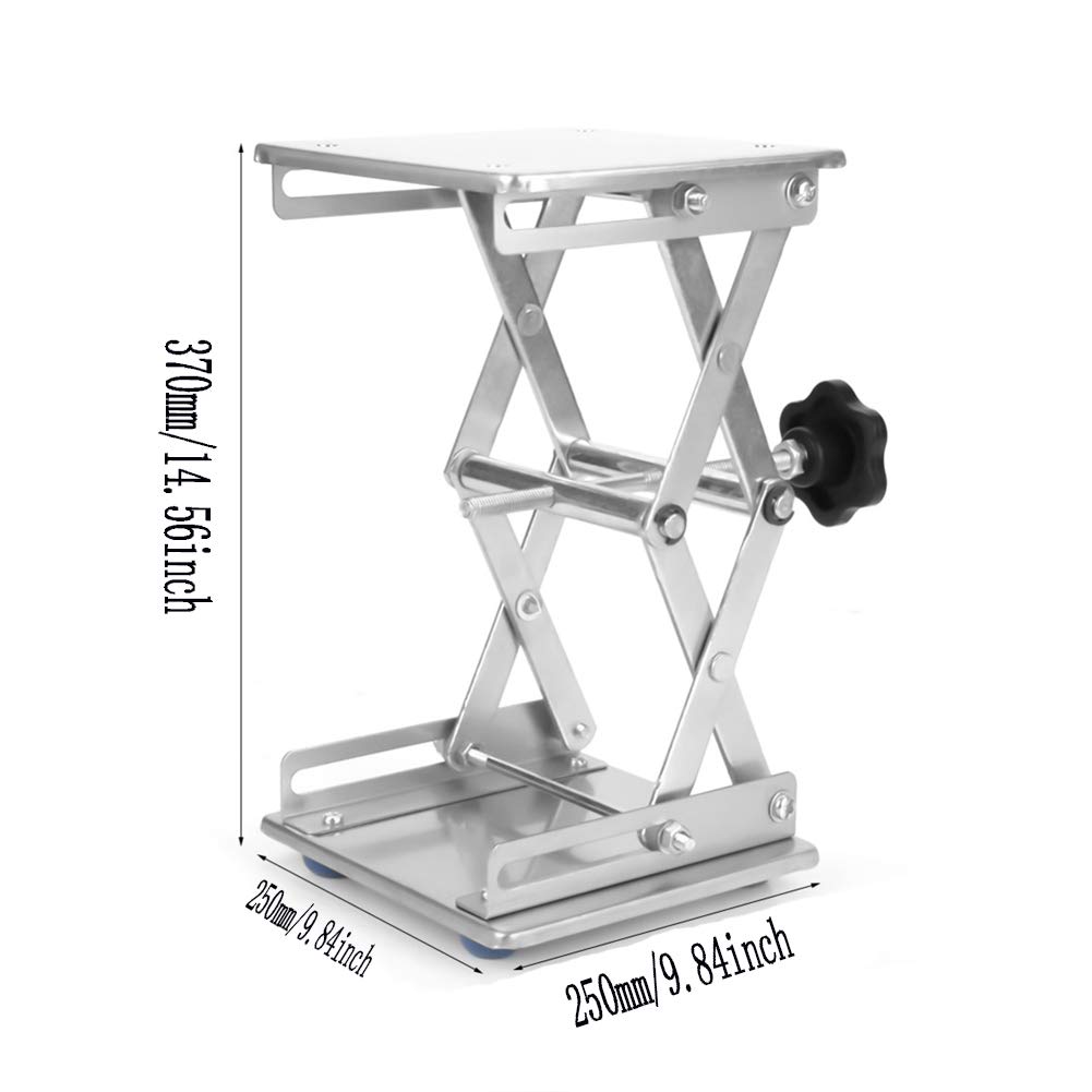 Plataforma Elevadora De Laboratorio De Acero Inoxidable, Tijera Gato Levantador Estante De 250x250mm