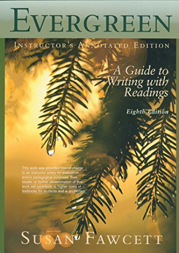 Evergreen: A Guide to Writing with Readings 0618879439 Book Cover