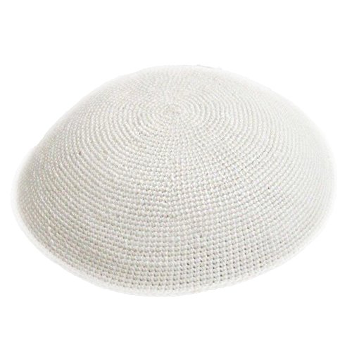 White Solid Hand Made 100% Cotton Yarmulke Jewish Kippah Kipa Judaica Yamaka Kippa Yamakah Yarmulka Hat Men Or Kids (12CM 4.7INCH)