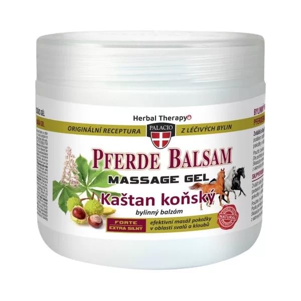 Palacio Bálsamo para caballos Forte - Gel de masaje sin aceite mineral, silicona, parabenos, parafina, 600 ml