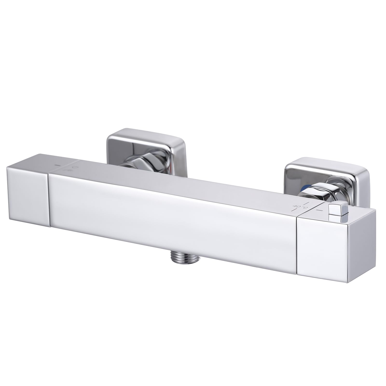 ARCORA Duschthermostat Messing 40°C Sicherheitssperre ohne Schlauch Chrom | Thermostat-Duscharmatur Messing 40°C Sicherheitssperre, ohne Brauseschlauch, Wandeinbau, Chrom