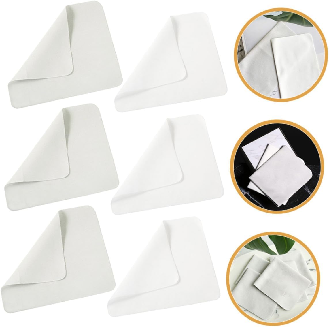 6pcs Eyeglass Cleaning Cloths Soft Durable and Reusable for Glasses Smartphones and Screens Gentle Scratch Optical Cleaner for Cleaning