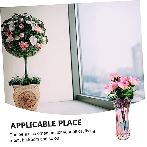 Vase à fleurs en verre rétro 25 cm transparent Ipetboom - 5