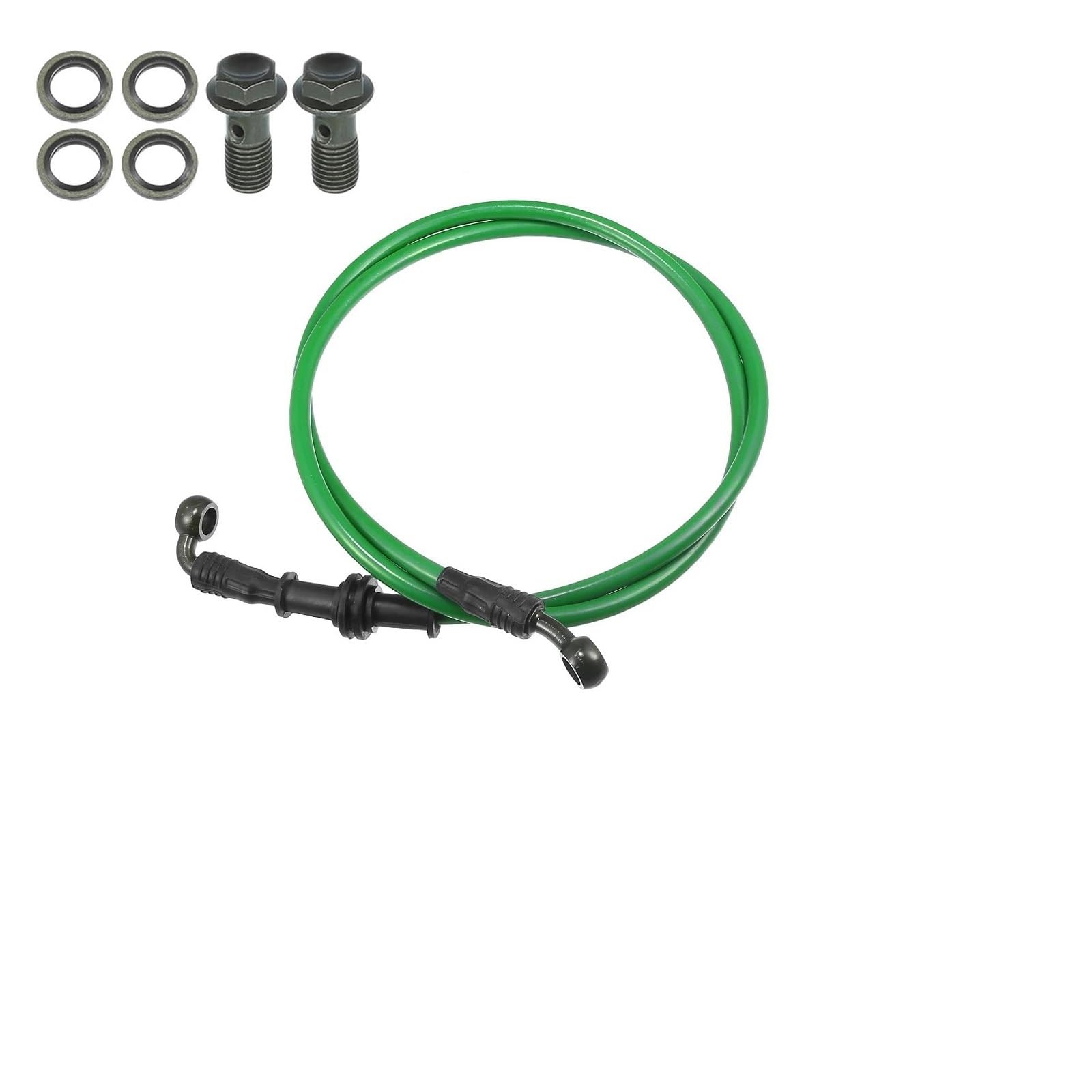 Ksxzw Green Motorbike Part Motorcycle Hydraulic Brake Oil Hose Motorbike Accessories 120Cm 28 Degree 90
