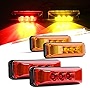 Nilight - TL-33 4PCS 3.9 Inch 3 Led Truck Trailer Light Front Rear LED Side Marker Lights Clearance Indicator Lamp Waterproof Sealed Surface Mounted LED Marker Light