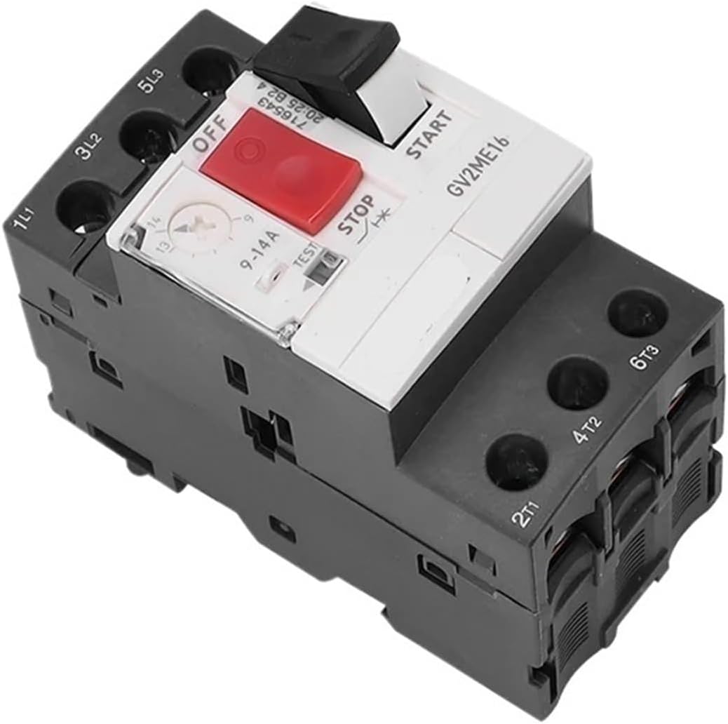 1PCS GV2ME Motor Protection Breaker MPCB Motor Starter Motor Circuit Breaker Push Button 3P Thermal Magnetic Type(MPCB Box)