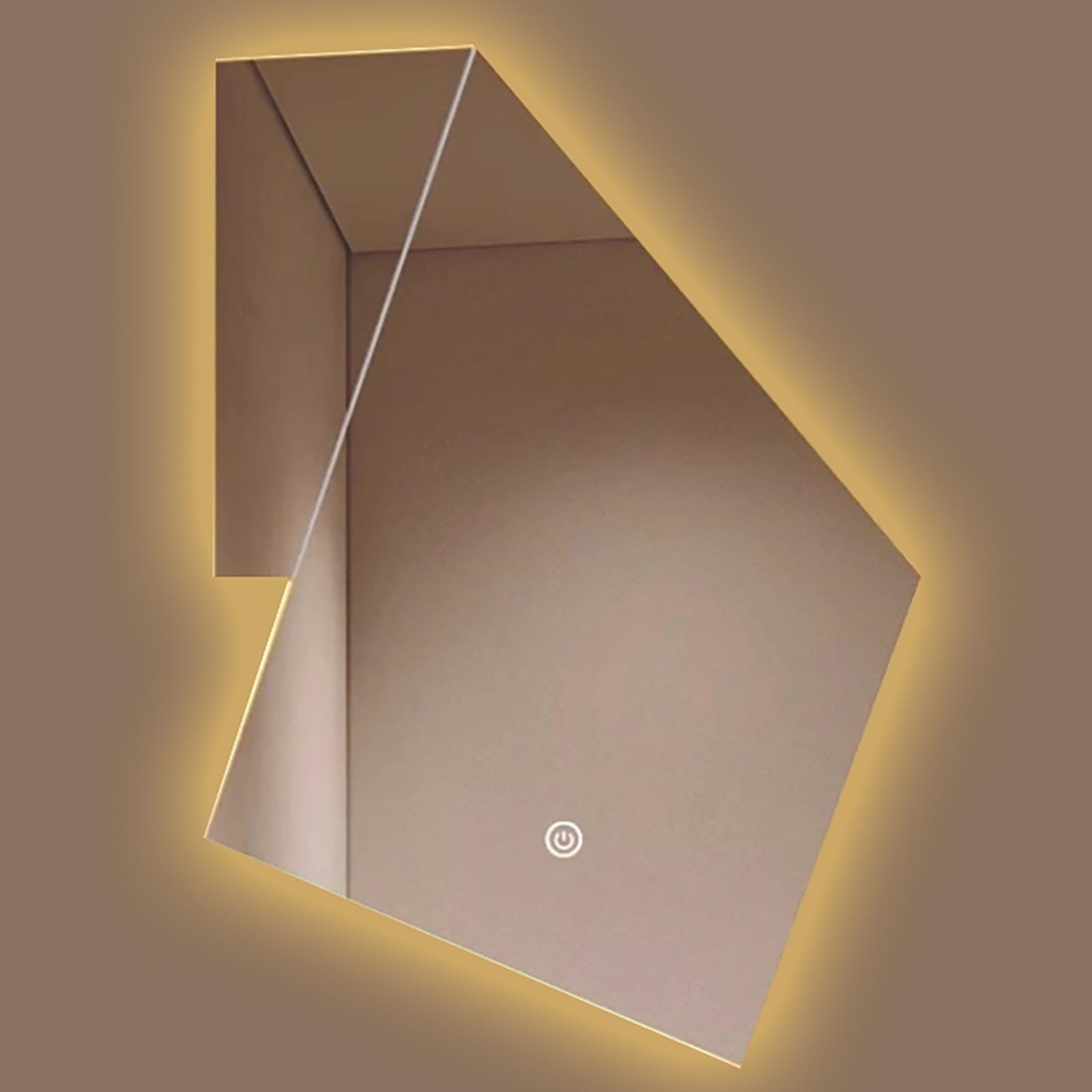 SXFSDOU LED Wall-Mounted Bathroom Mirror with Adjustable Lighting and Touch-Sensitive Switch | HD Vanity Makeup