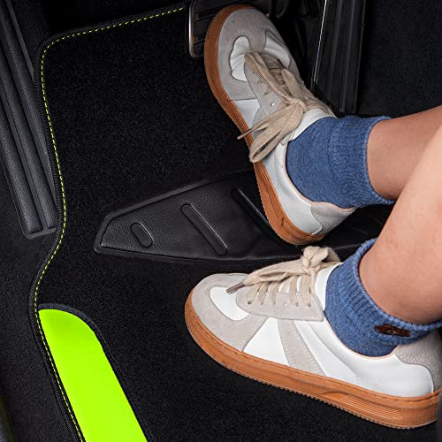 image for CAR PASS Fluorescent Leather & Waterproof Car Carpet Floor Mats, Unive