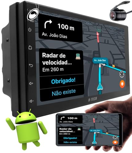Multimídia 7'' Polegadas H-Tech HT-7225CA Android 2GB + 64GB + Câ...