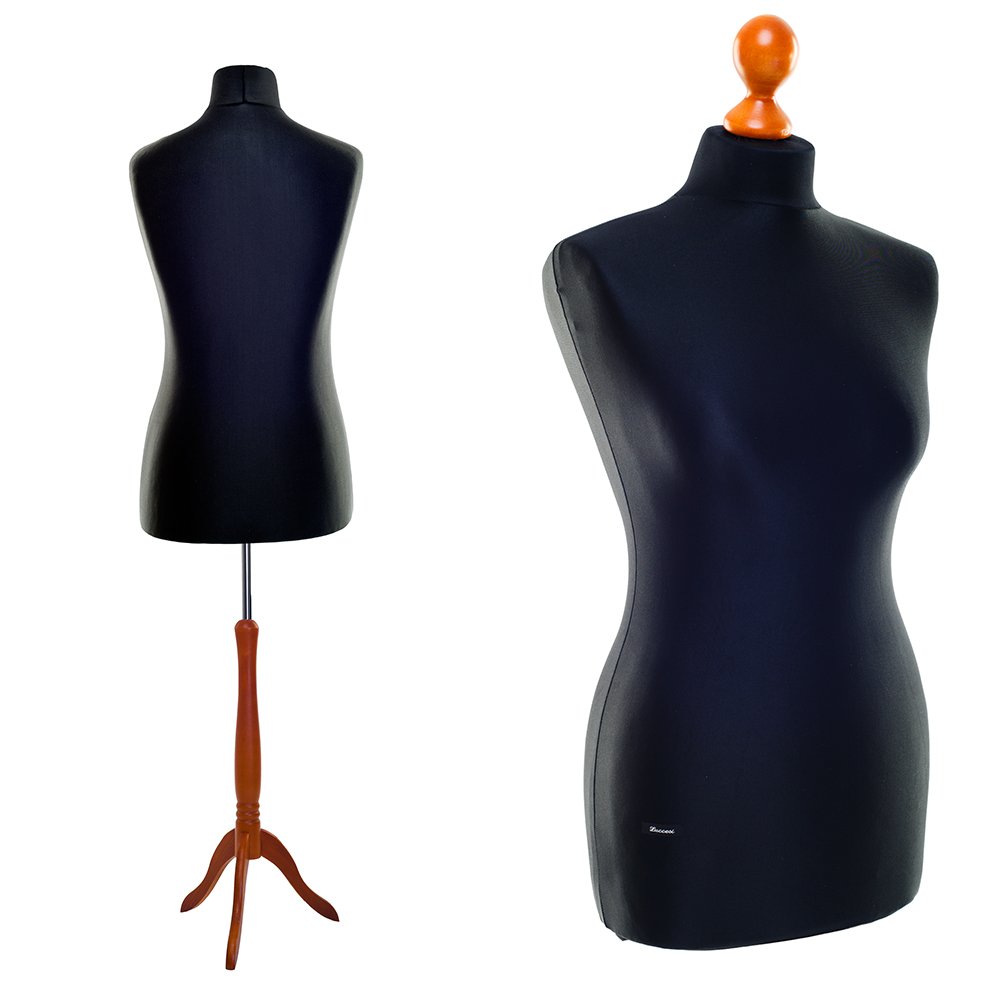 Schneiderpuppe | zum Probierpreis! | Größen S - XL (Female) | Torso Size: S (34-36) | Wechselbezug schwarz | Standfuss Calvados | Damen - Schaufensterpuppe