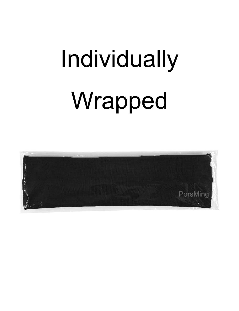 Fasce elastiche per capelli, misura grande, per donne, uomini, ragazze, yoga, palestra, sport, fitness, antiscivolo, alla moda, confezione da 12, colore: nero