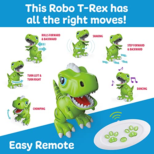 Power Your Fun 8322A Robo Pets T-Rex Dinosaur Toy For Boys And Girls - Remote Control Robot thumb #2