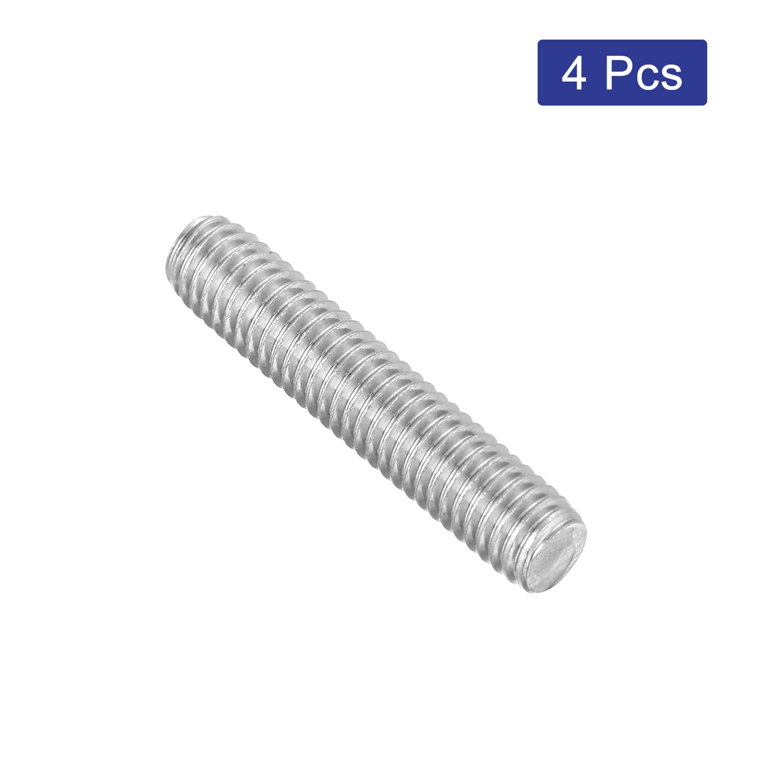 QUARKZMAN 4pz Asta Filettata Intera, M6 x 30mm Acciaio Inossidabile 304 Borchie Barra Filettatura Destra M6-1 Filo di Pece per Assemblaggio Mobili Macchinari