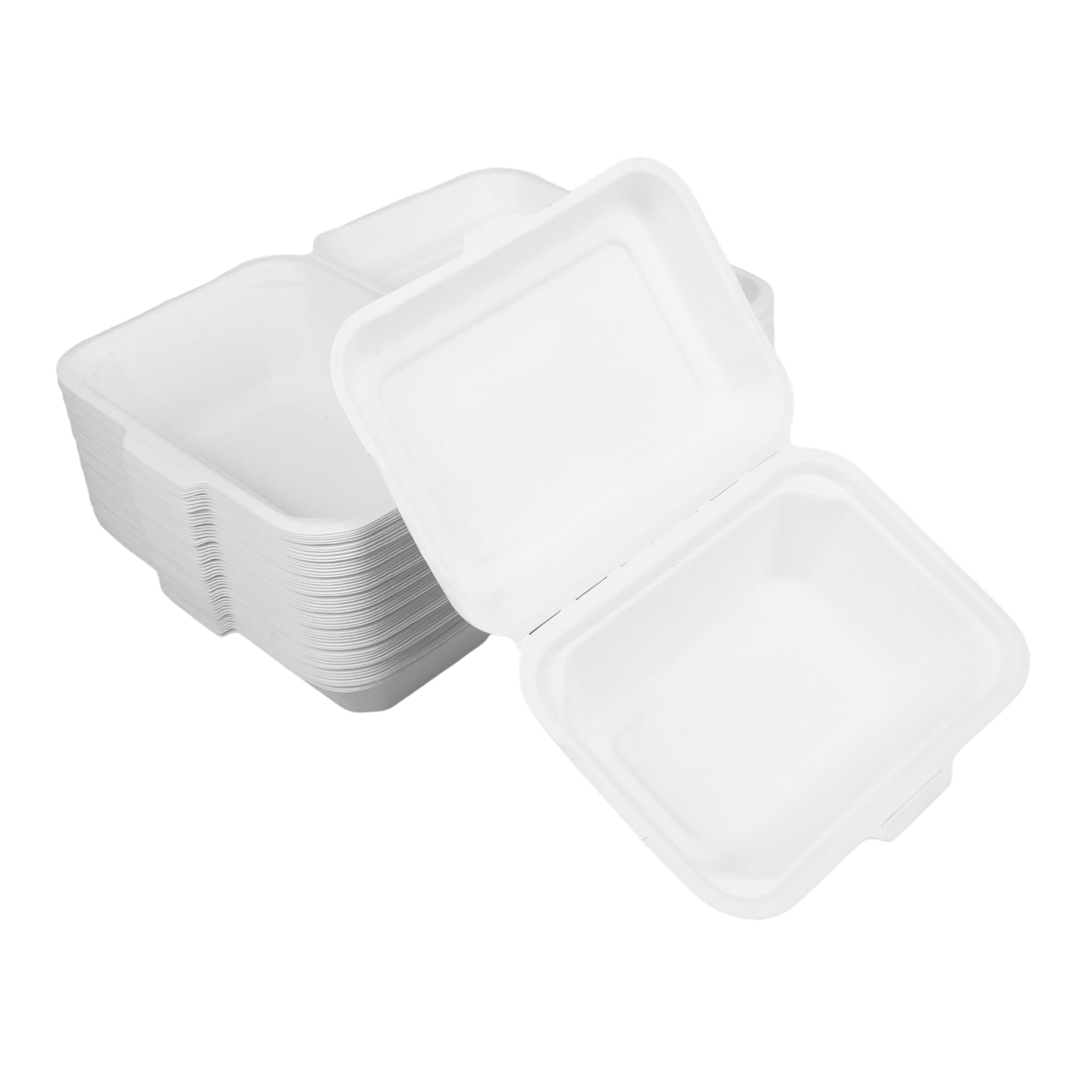 COLLBATH 50 da Asporto in Carta Bianco 600ml Scatole Biodegradabili Facili da Trasportare per Confezionare Dolci e Cibo