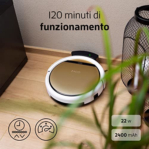 Robot Aspirapolvere E Lavapavimenti ZACO A9sPro – Con WiFi, App, Alexa, Mappatura Telecamera, Per Pelo Animali