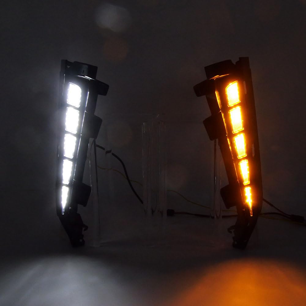 2 Sztuk Led Przedniego Zderzaka Boczne światło pozycyjne Światła Do Jazdy Dziennej Migające Dla Toyota Tacoma 2024-2026