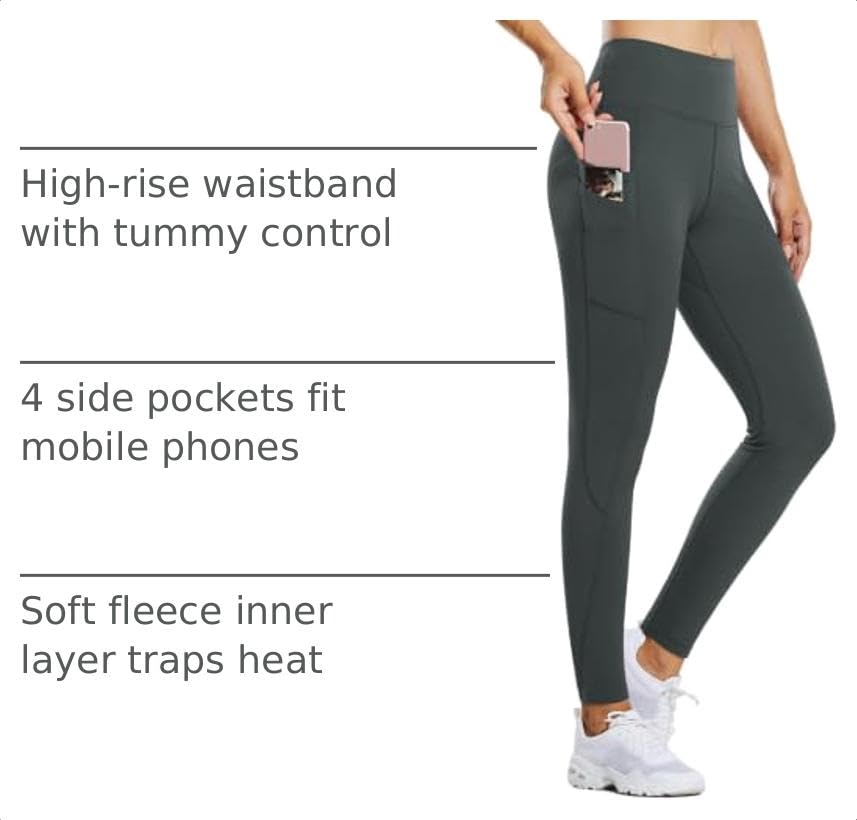 Image of baleaf Women's Fleece Lined Leggings Thermal Warm Winter Tights