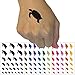 Turtle Swimming Solid Temporary Tattoo Water Resistant Fake Body Art Set Collection - Brown (One Sheet)