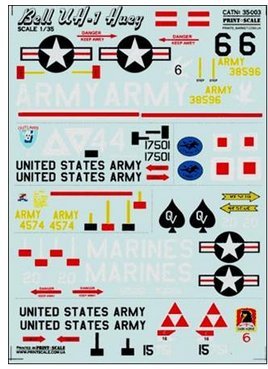 Bell UH-1 Huey Print Scale 35-003