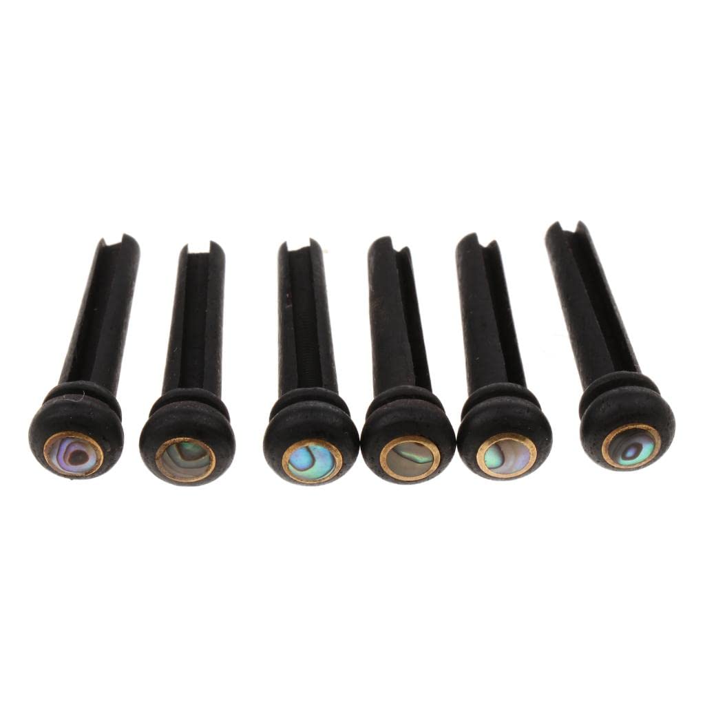 NIVAA 6pcs Abalone Dot Guitar Bridge End Pin Set For Acoustic Guitars-picture-26