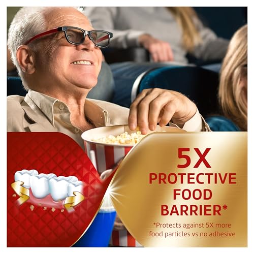 Poligrip Power Max Power Hold plus Seal Denture Adhesive Cream, Denture Cream for Secure Hold and Food Seal, Flavor Free - 2.2 oz (Pack of 4)