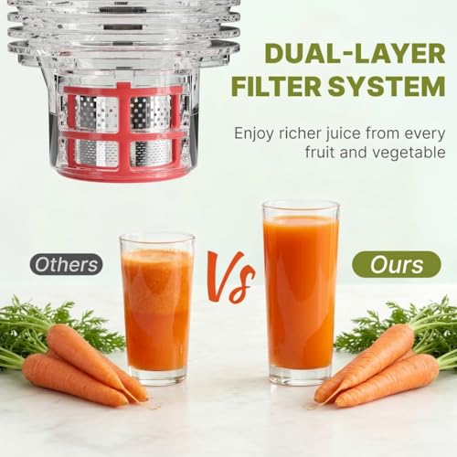 Masticating Juicer with Wide Chute