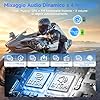 Moman Interfono Moto Singolo, H2S Auricolare Casco Moto 1000M Sistema di Comunicazione Riduzione del Rumore Tripla Audio Multifunzione Hi-Fi Stereo Radio FM Controllo Vocale AI IPX6 Impermeabile