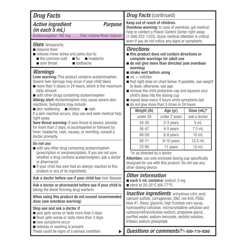 Image of GoodSense Children's Acetaminophen Oral Suspension, 160 mg /5 mL, 8 Fl Oz