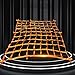 Cargo Lifting Net, Flat Polyester Sling Hoisting Net 15cm Square Mesh Tear Resistance Safety Net Straps, Hanging Netting for Construction Rigging Moving Towing Hoisting Work Gear (3.3x3.3ft, Orange)