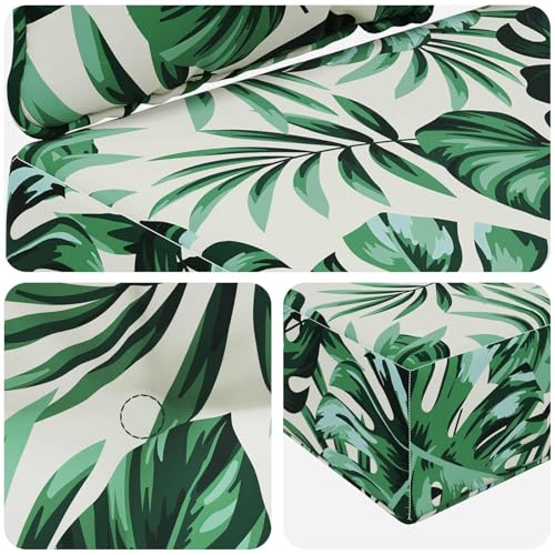 Coussin de canapé d'extérieur lot de 3 en polyester lavable pour jardin et terrasse - 8