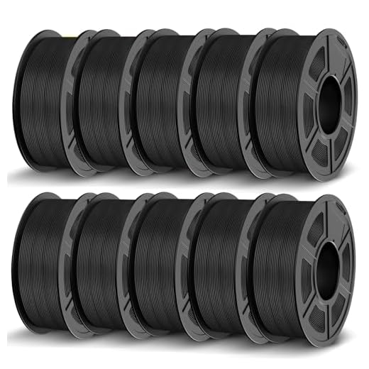 JAYO Rapid Matte PETG Filament 1.75mm 11KG Bundle, PETG Matte 3D Printer Filament 11kg, 1.1kg per Spool, Pack of 10, Black