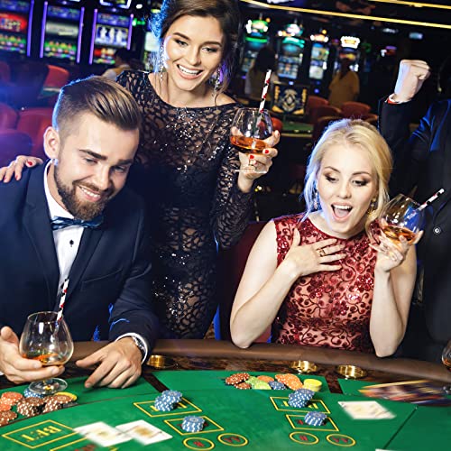 Pitillos de papel casino Whaline 200 unidades 19.6 cm rojo negro miniatura 5