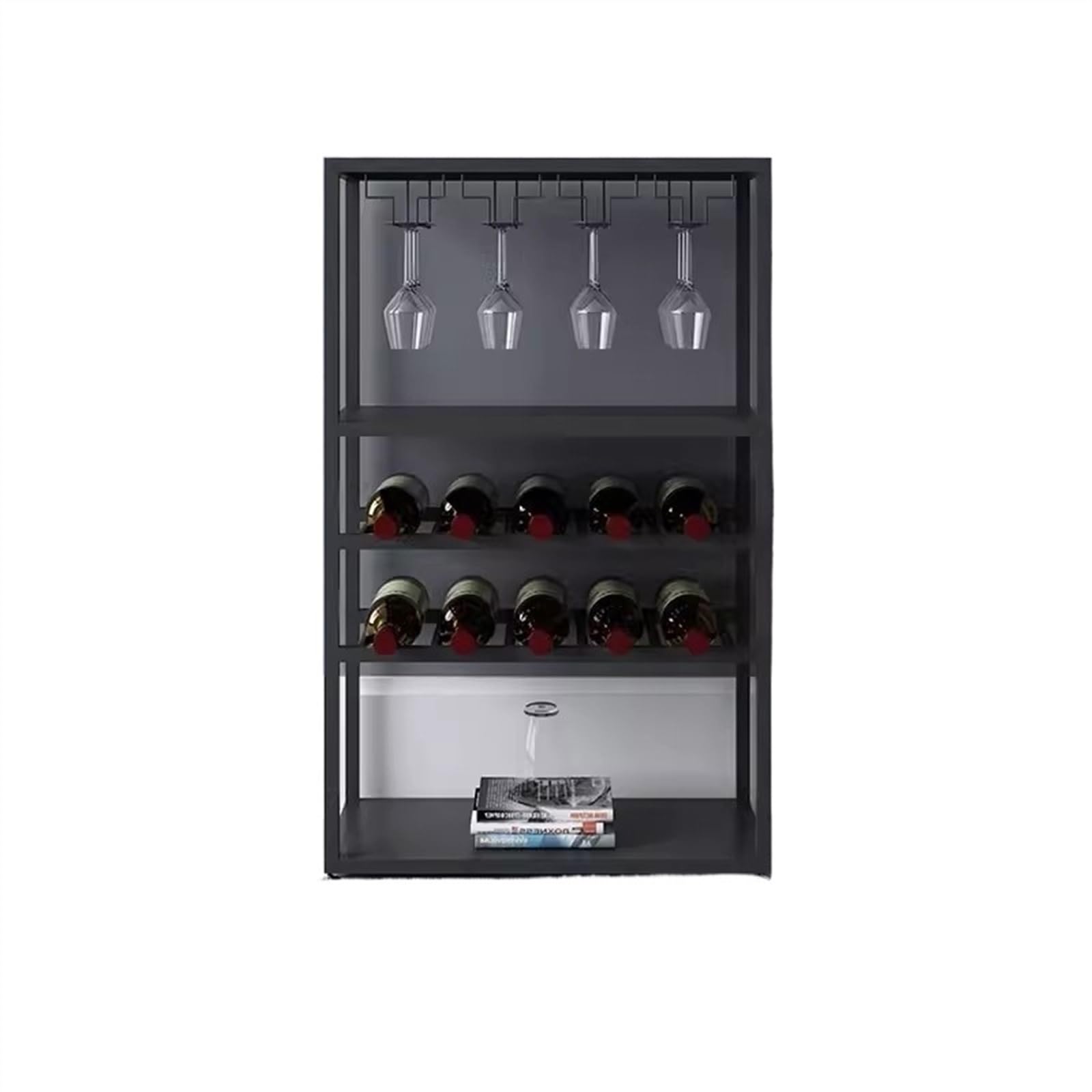 Soporte de vino para almacenamiento de vino Piso de hierro for el hogar, estante pequeño for vino, refrigerador for vino, estante de exhibición for almacenamiento de vino, estantes for copas de vino E