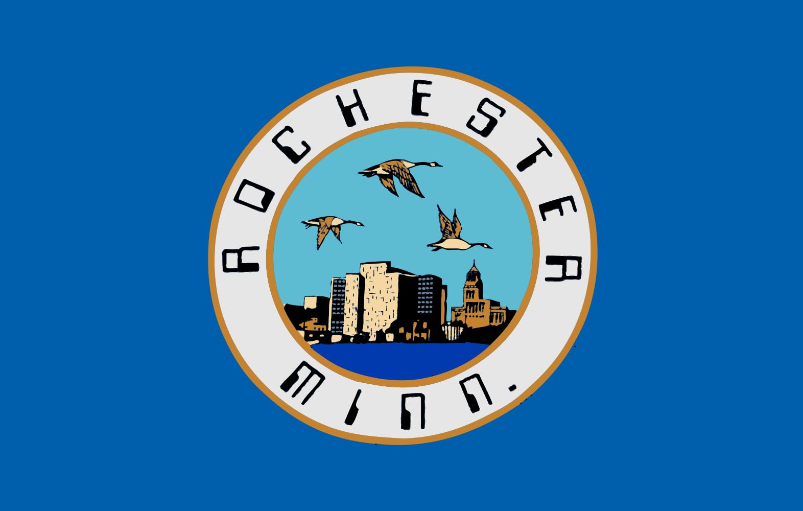Drapeau Rochester Minnesota version vectorielle de qualité supérieure