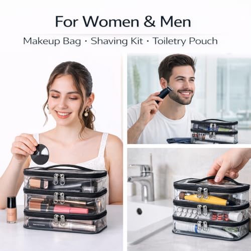 Image of ELDE 3-Layer Multipurpose Organizer Pouch for Travel & Home | Medicine Organizer and Medicine Box for Home | Morning-Noon-Night Slots | Makeup Organisers & Toiletry Bag | Pill Storage Bag (2)