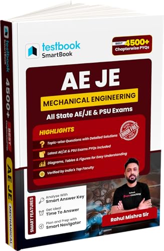Image of Testbook AE /JE Mechanical Engineering SmartBook in English | 4500+ Chapterwise PYQs | Ideal for RRB JE, SSC JE, DDA JE, RSMSSB JE, UPPCL JE, KPSC JE, ... JE & AE /JE Exams 2026 (Smartbook Series)