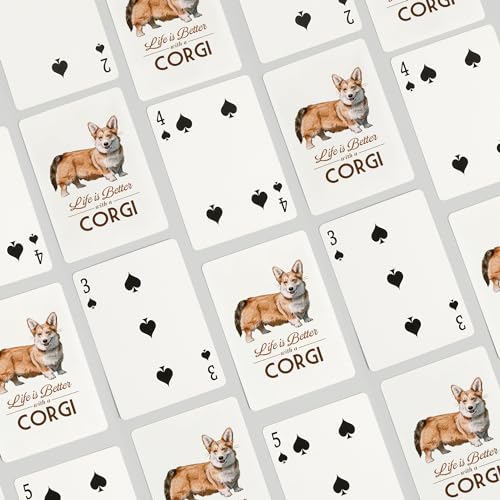 Lantern Press Baraja Póker Corgi 52 Cartas Tamaño Póker miniatura 4