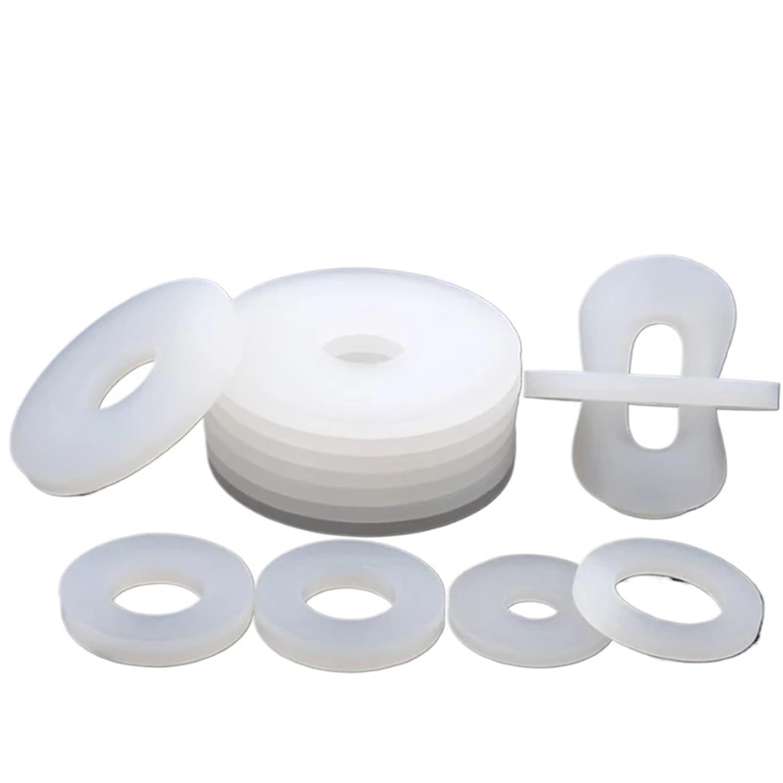 Rondelle en silicone blanc haute performance et rondelles d'arrêt ultra-fines durables M2-M10